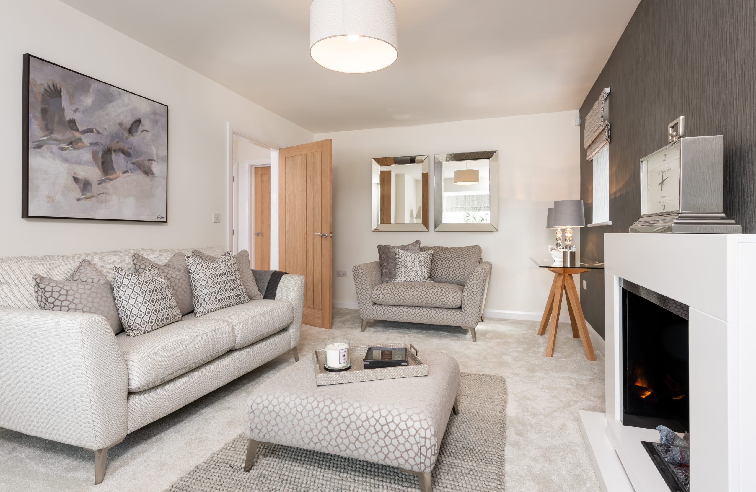 Luxury new build living room