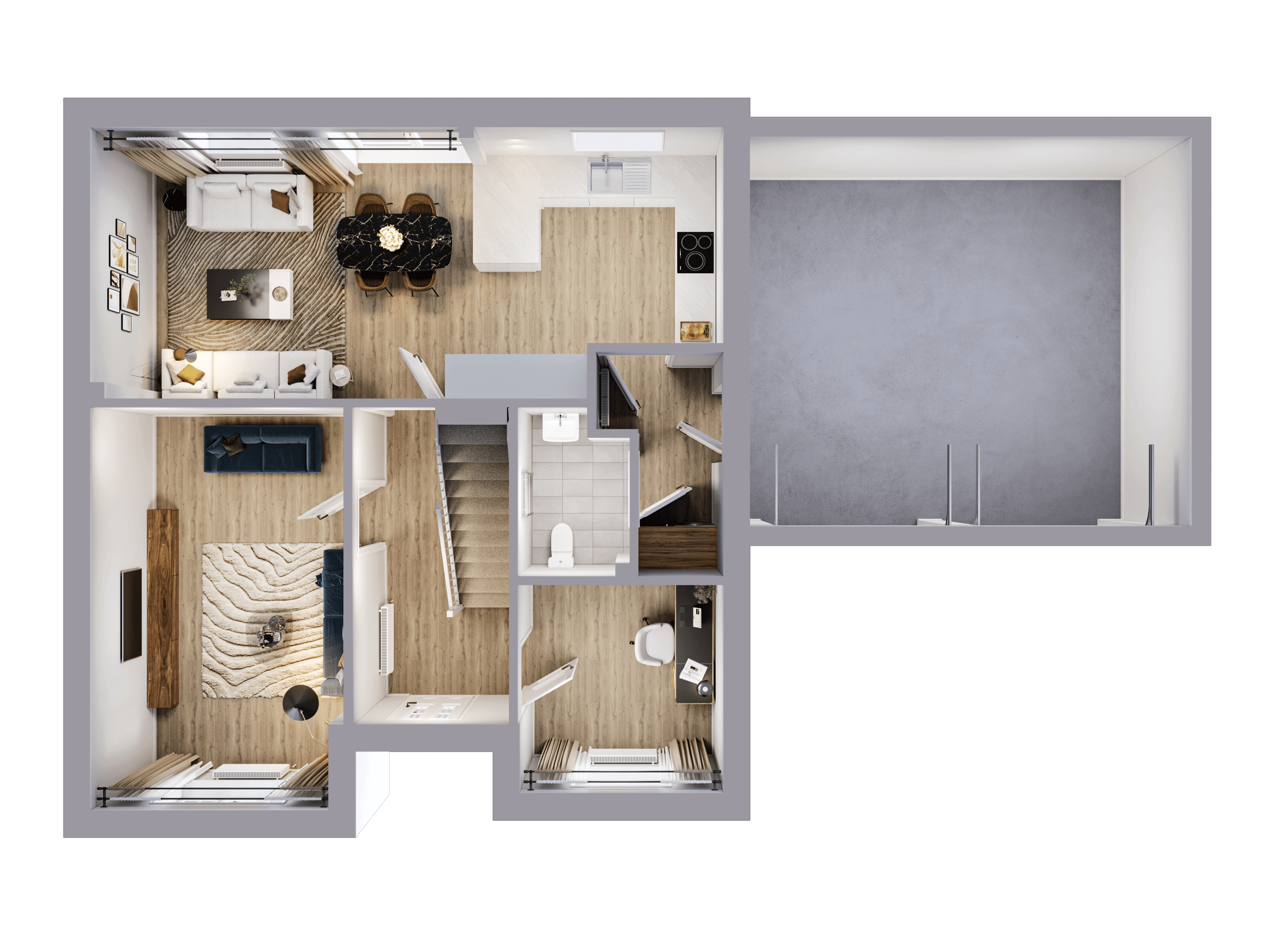 Ground Floor Floorplan of The Whillan house type - Genesis Homes