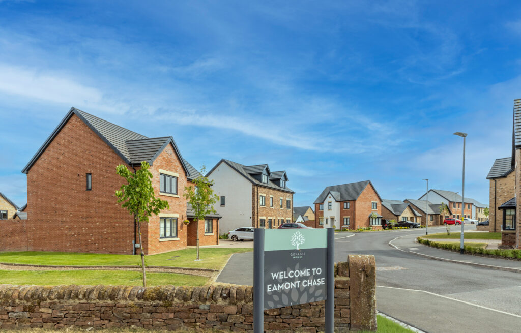 Street scene of Genesis Homes' development, Eamont Chase in Penrith