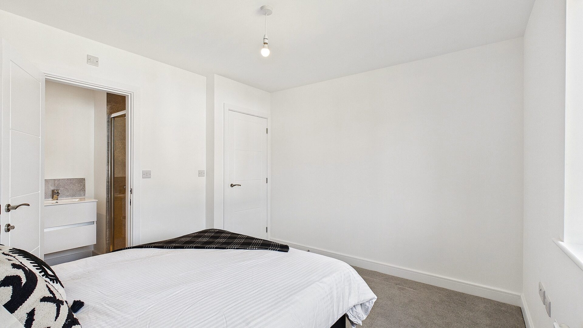 The bedroom in The Derwent house type at Farries Field, Stainburn