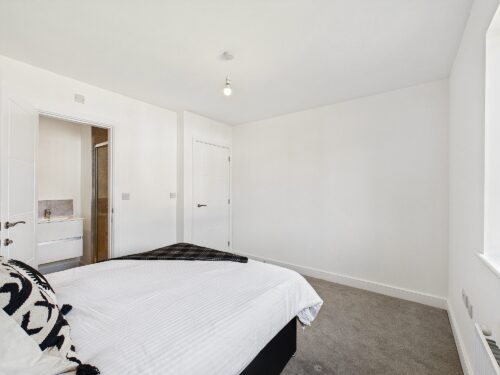 The bedroom in The Derwent house type at Farries Field, Stainburn
