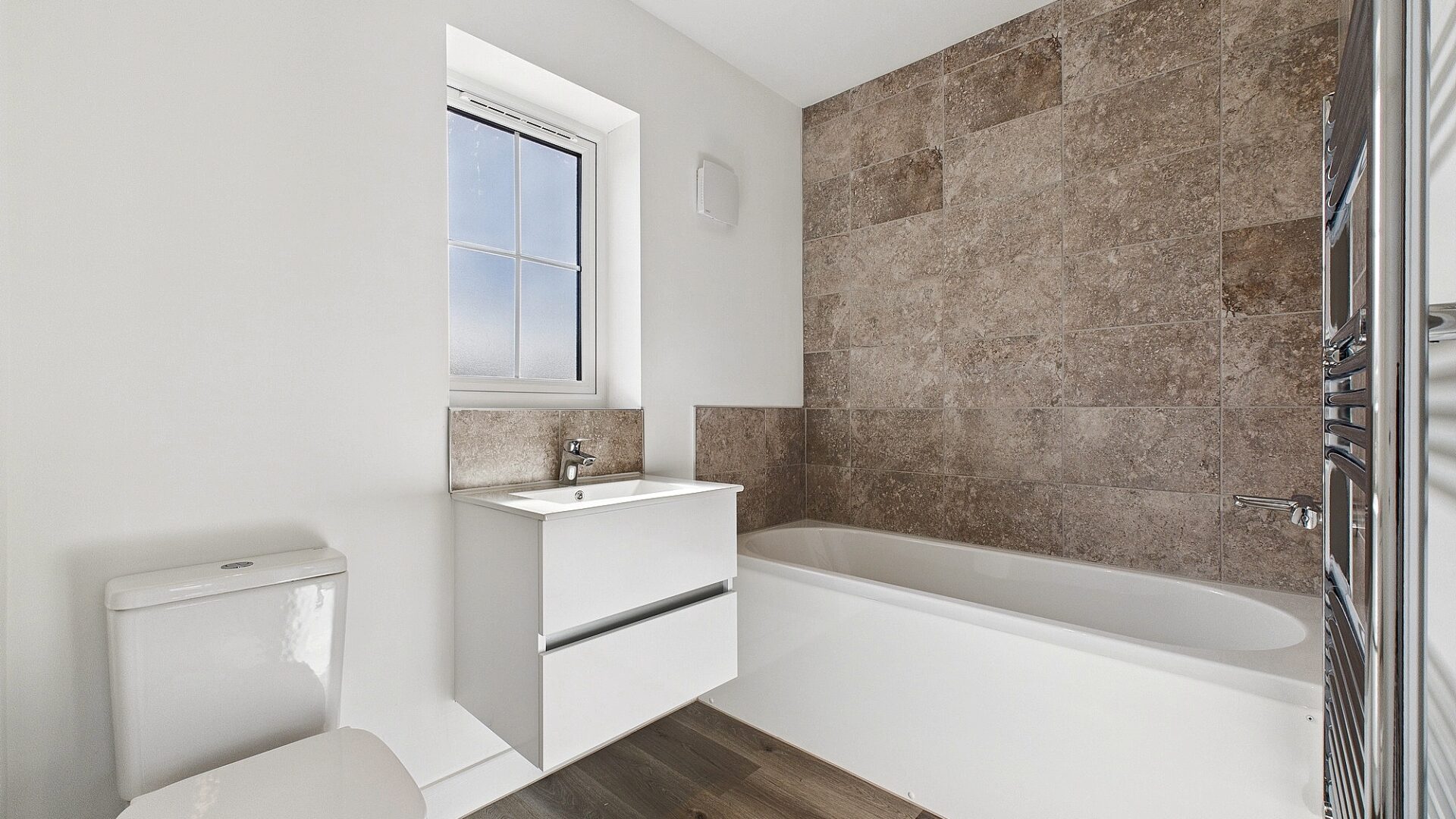 The bathroom in The Derwent house type at Farries Field, Stainburn