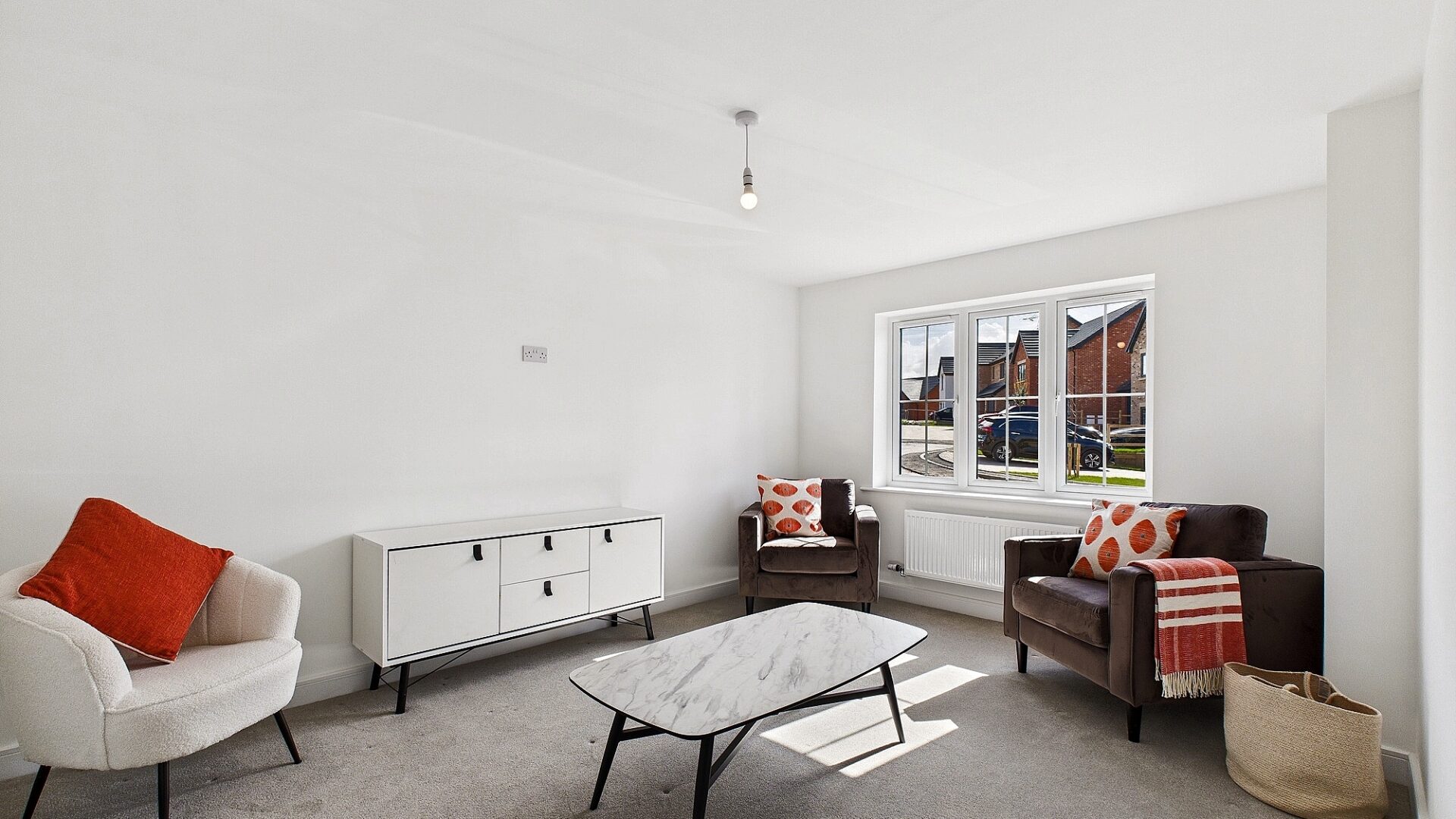 The lounge in The Derwent house type at Farries Field, Stainburn