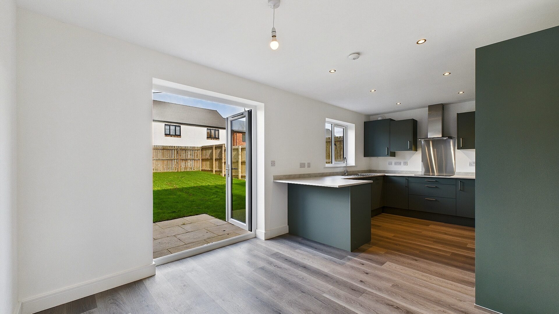 The kitchen/dining area in The Derwent house type at Farries Field, Stainburn