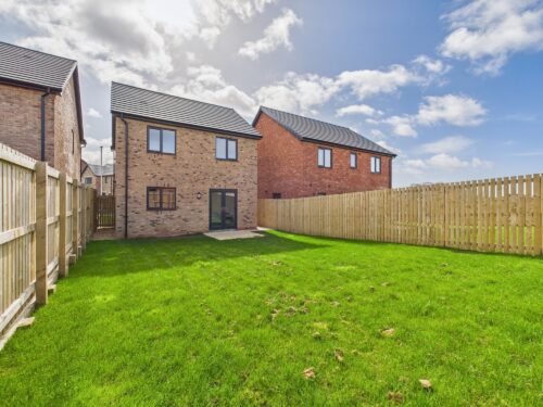 The rear garden in The Derwent house type at Farries Field, Stainburn