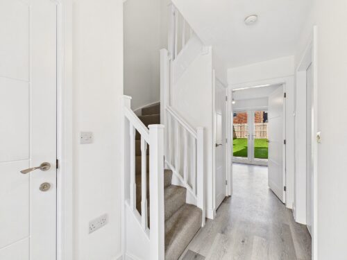The hallway in The Derwent house type at Farries Field, Stainburn