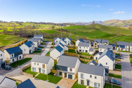 Street scenes at Meadow Rigg new build development in Kendal