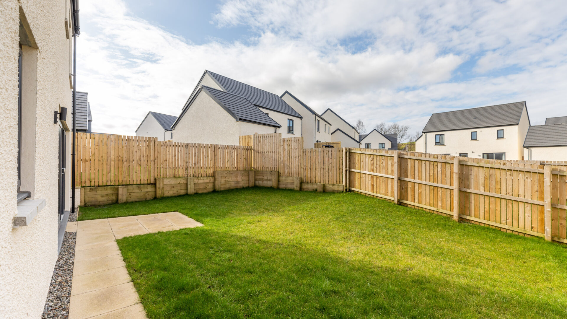 The rear garden in The Lindale, new build home at Meadow Rigg in Kendal - Genesis Homes