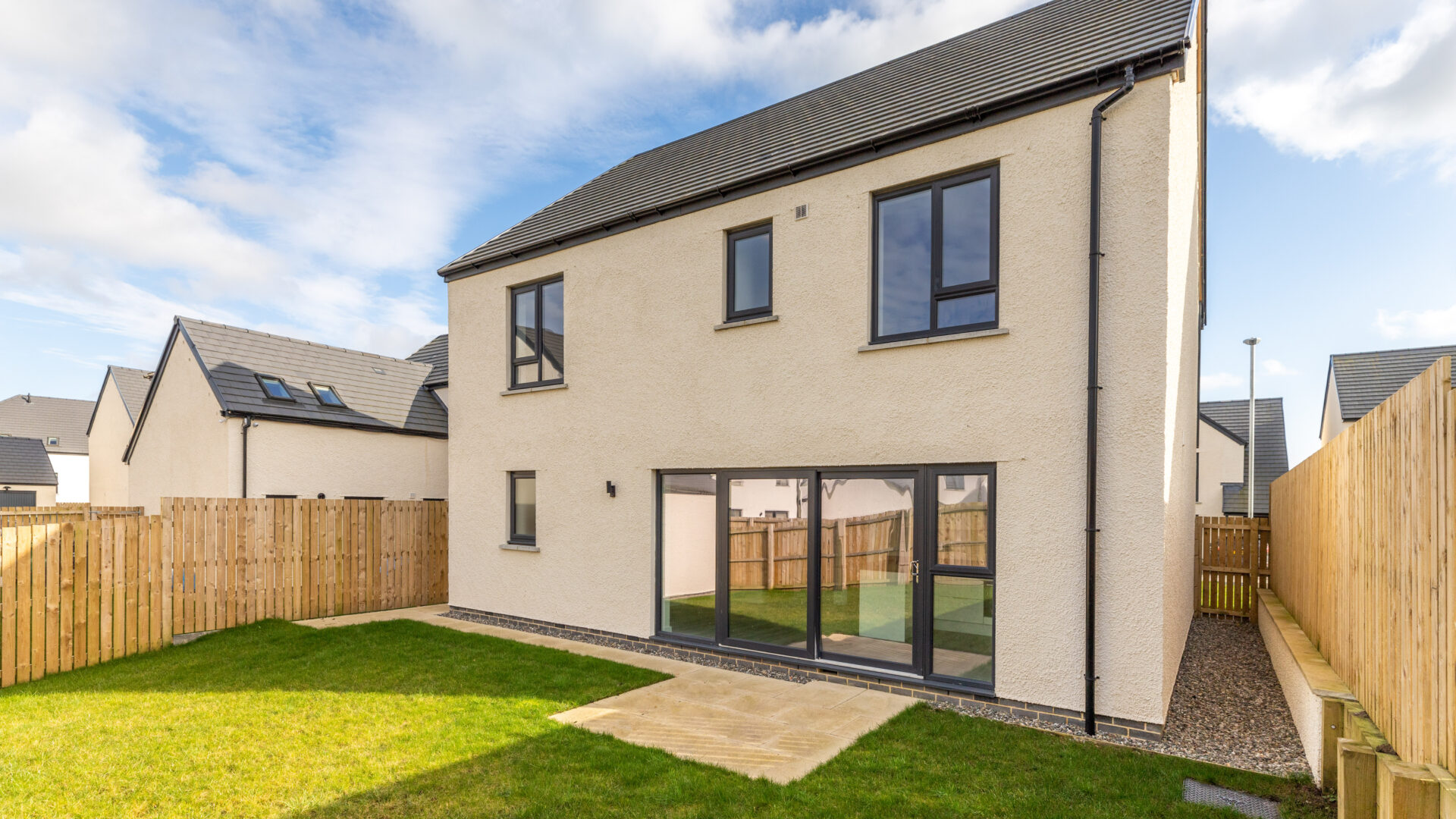 The rear garden in The Lindale, new build home at Meadow Rigg in Kendal - Genesis Homes