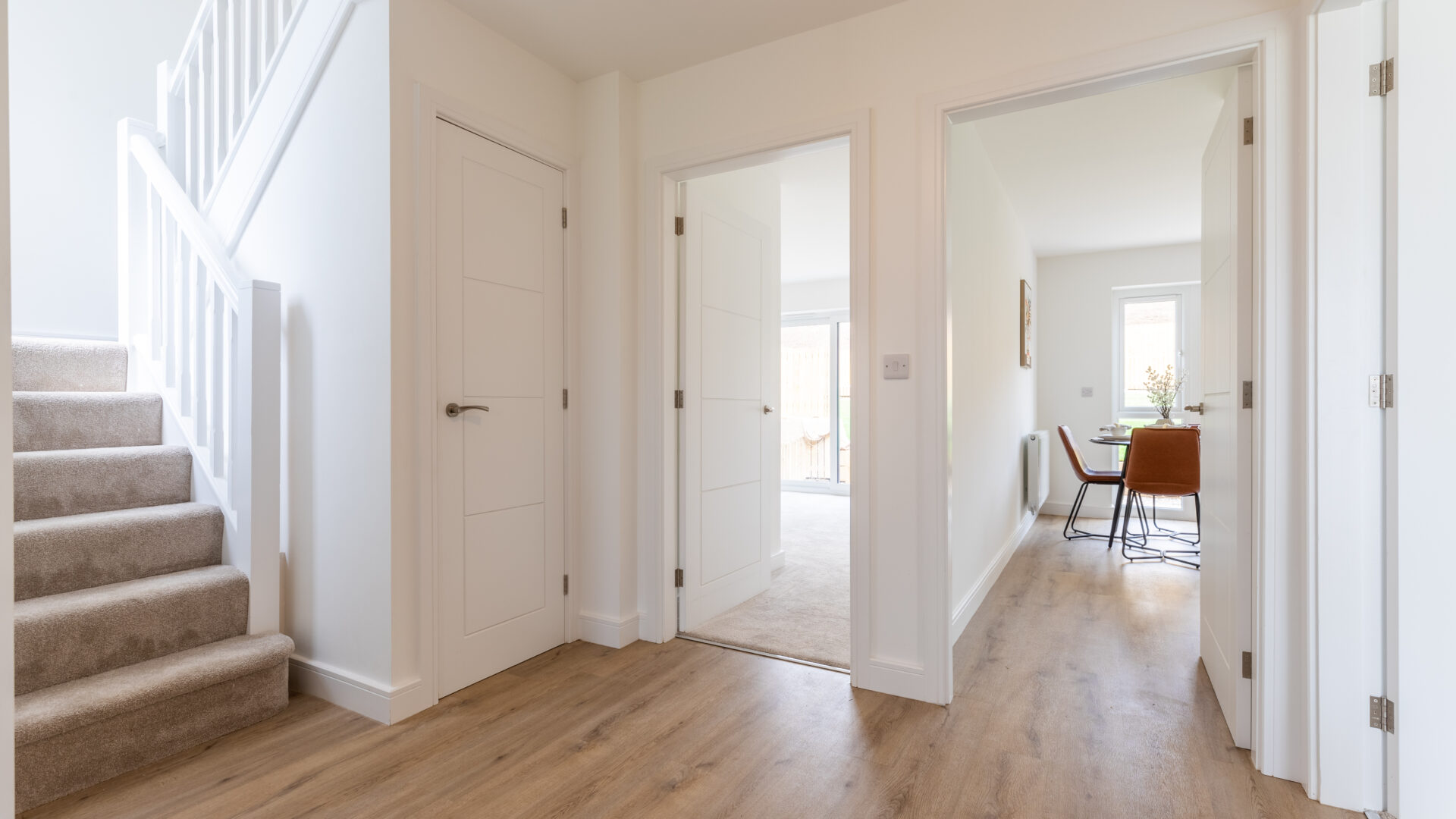 The Aspley hallway - new build home, Russell Armer by Genesis Homes