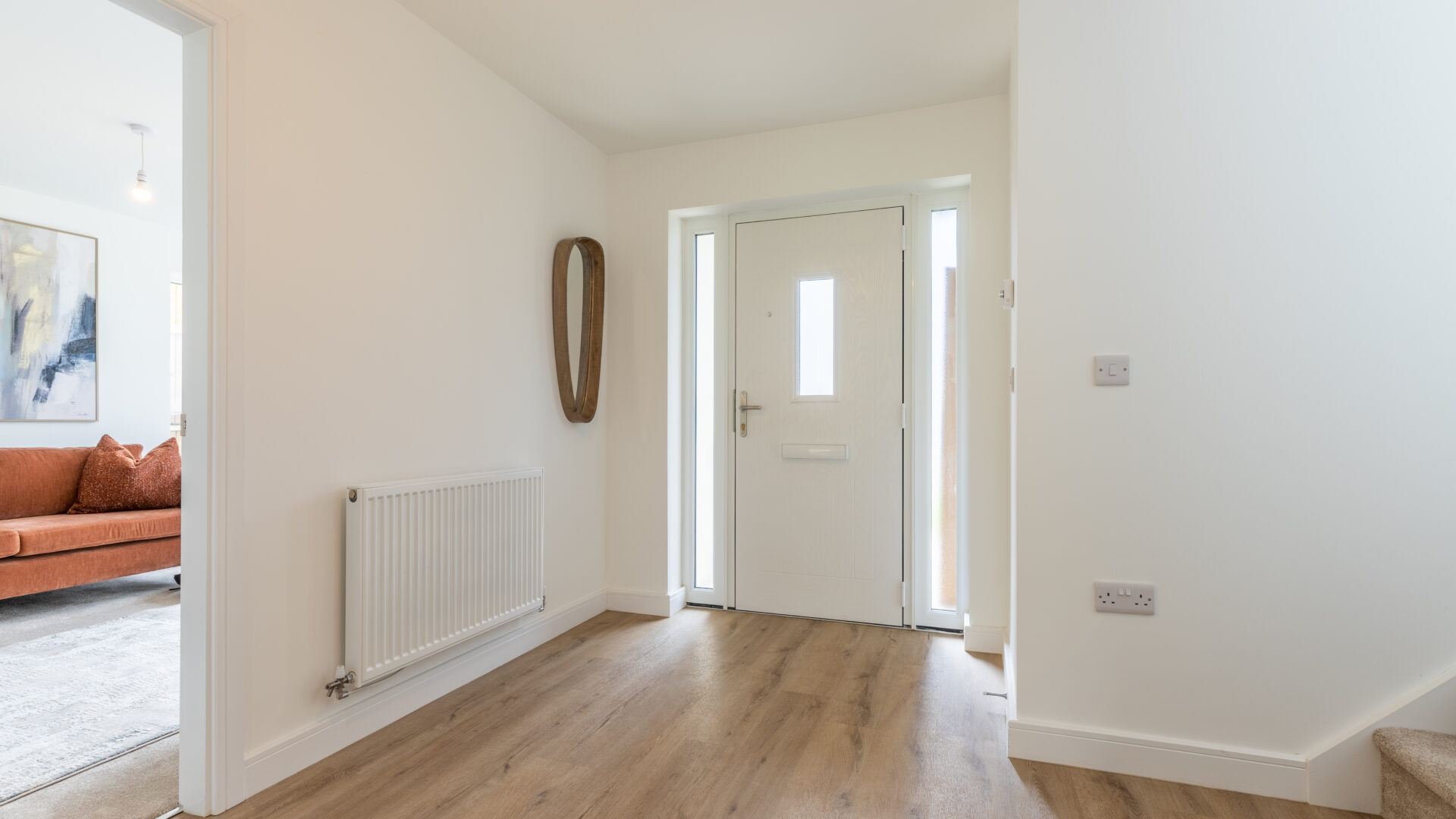 The Aspley hallway - new build home, Russell Armer by Genesis Homes