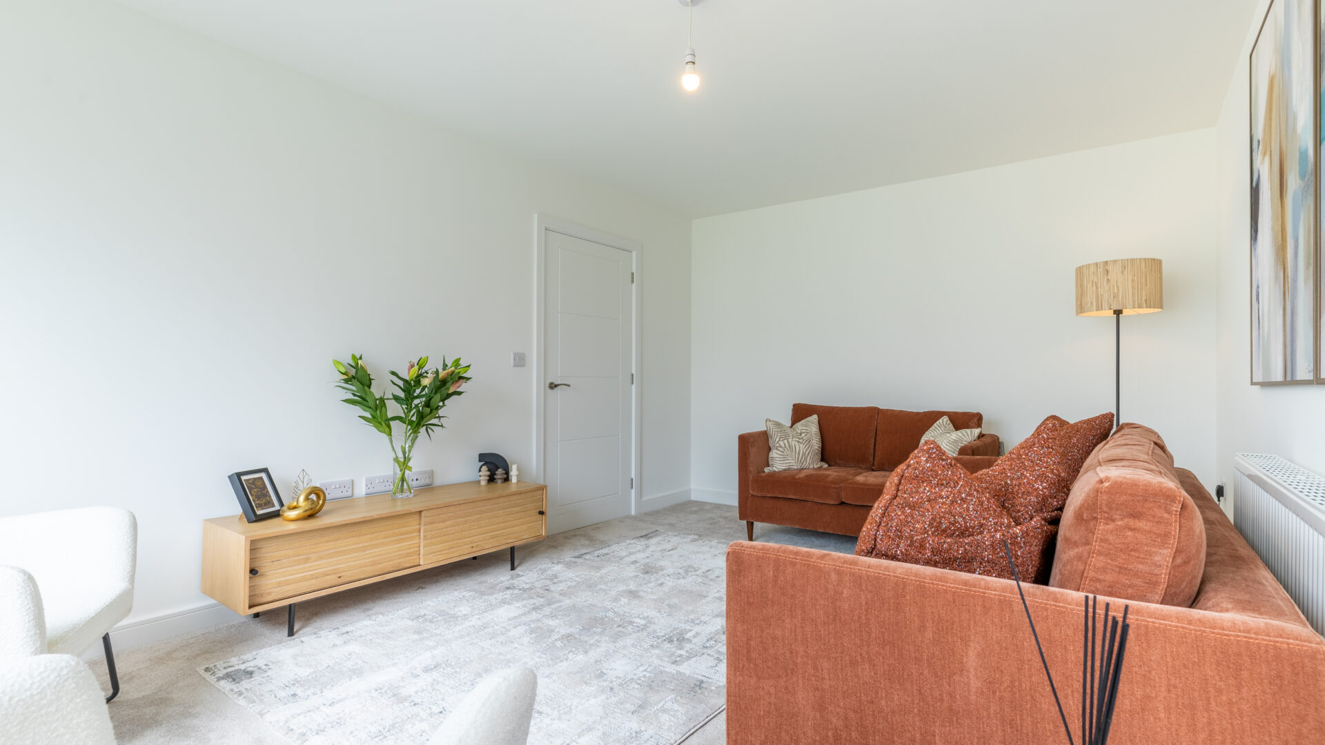 The Aspley lounge - new build home, Russell Armer by Genesis Homes