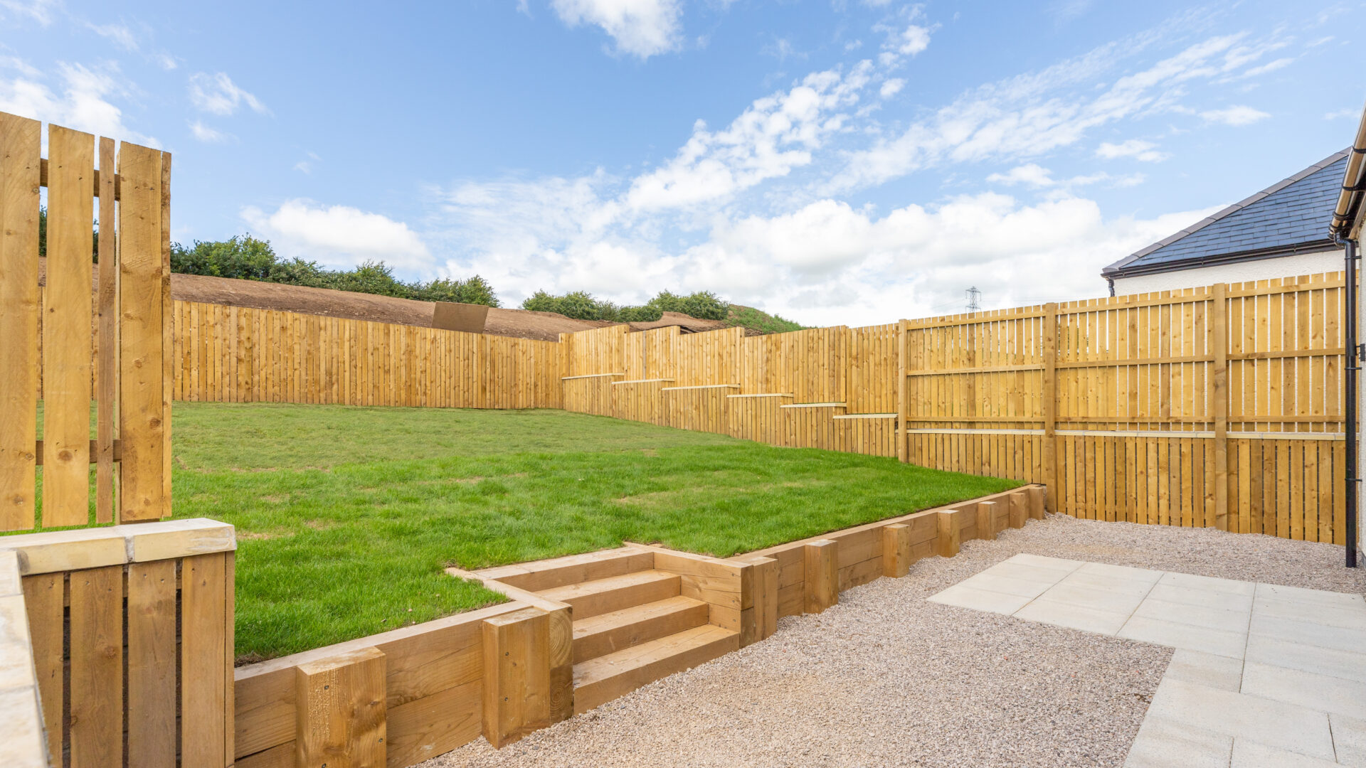 The Aspley rear garden - Russell Armer by Genesis Homes