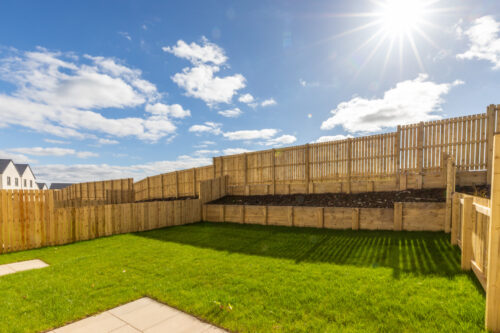 The rear garden in The Clawthorpe house type - Genesis Homes