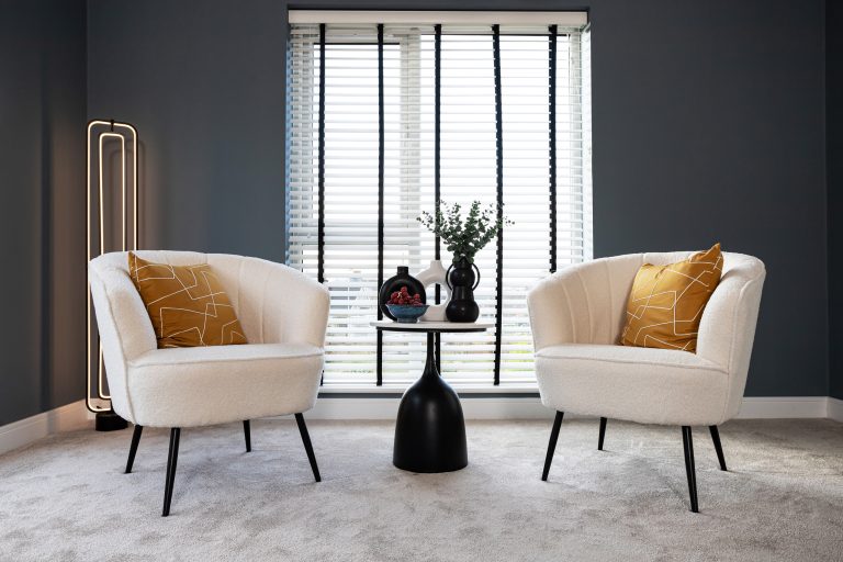 Luxury new build house living room