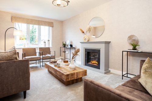 A spacious lounge in a Genesis home