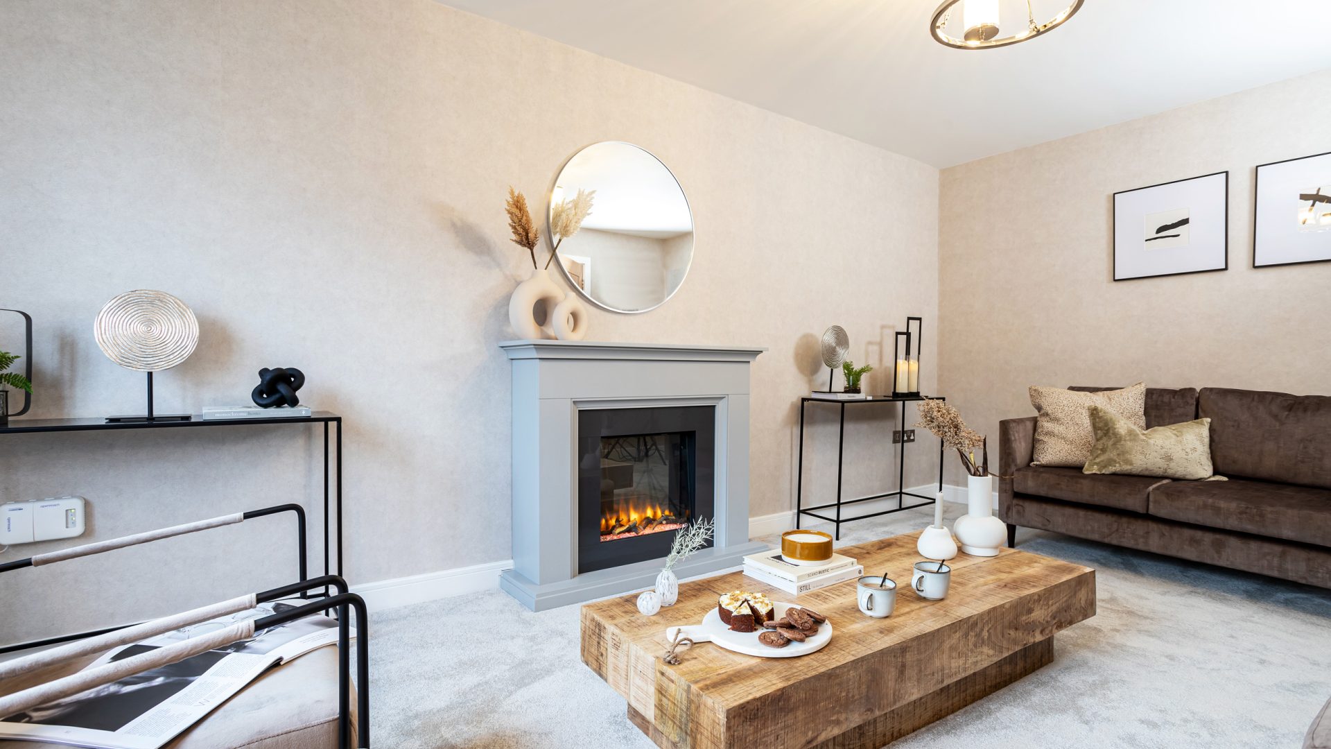 A spacious lounge in a Genesis home