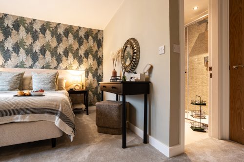 Spacious bedroom with en-suite in a Genesis Homes new build property