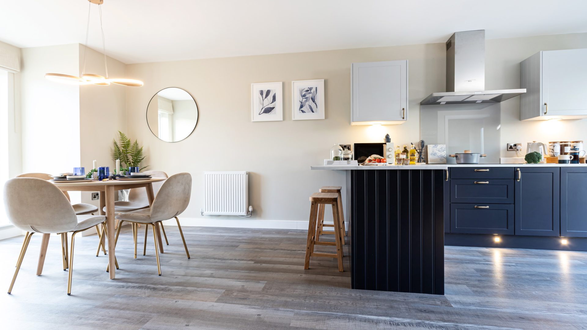 Open plan kitchen/dining area in a Genesis Homes new build house