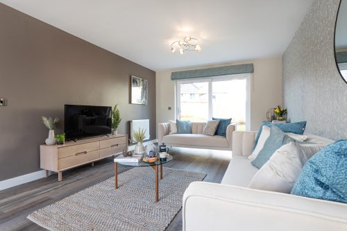 Luxury new build house living room