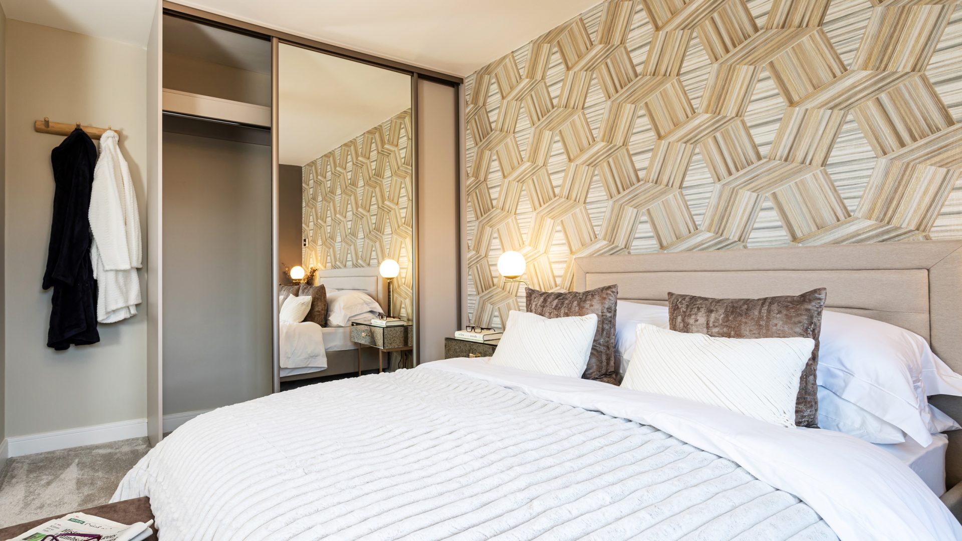 Spacious bedroom in a Genesis Homes new build property