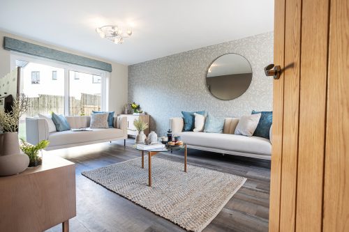 Luxury new build house living room