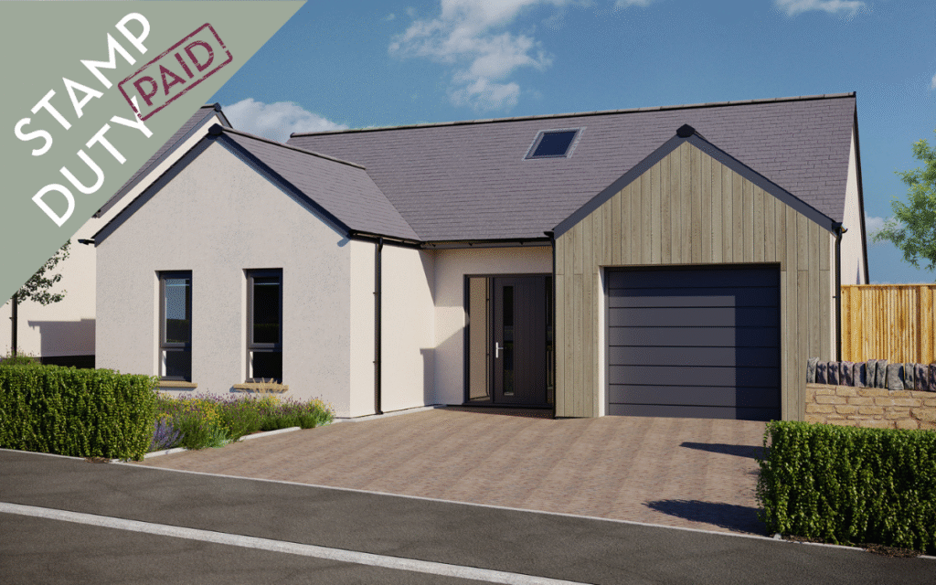 The Egret external CGI image with Stamp Duty Paid sticker