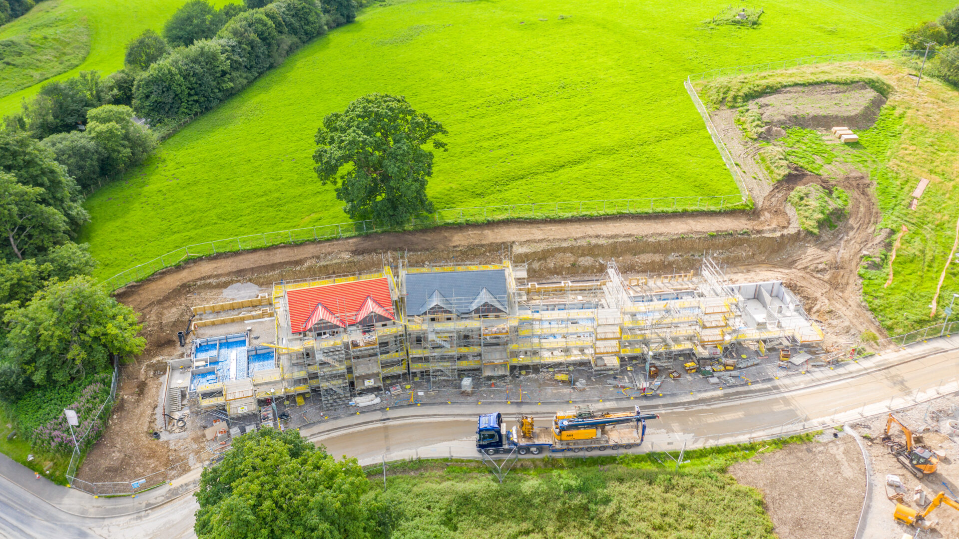 Drone footage of Lunesdale Rise in Kirkby Lonsdale - New build development - Russell Armer by Genesis Homes