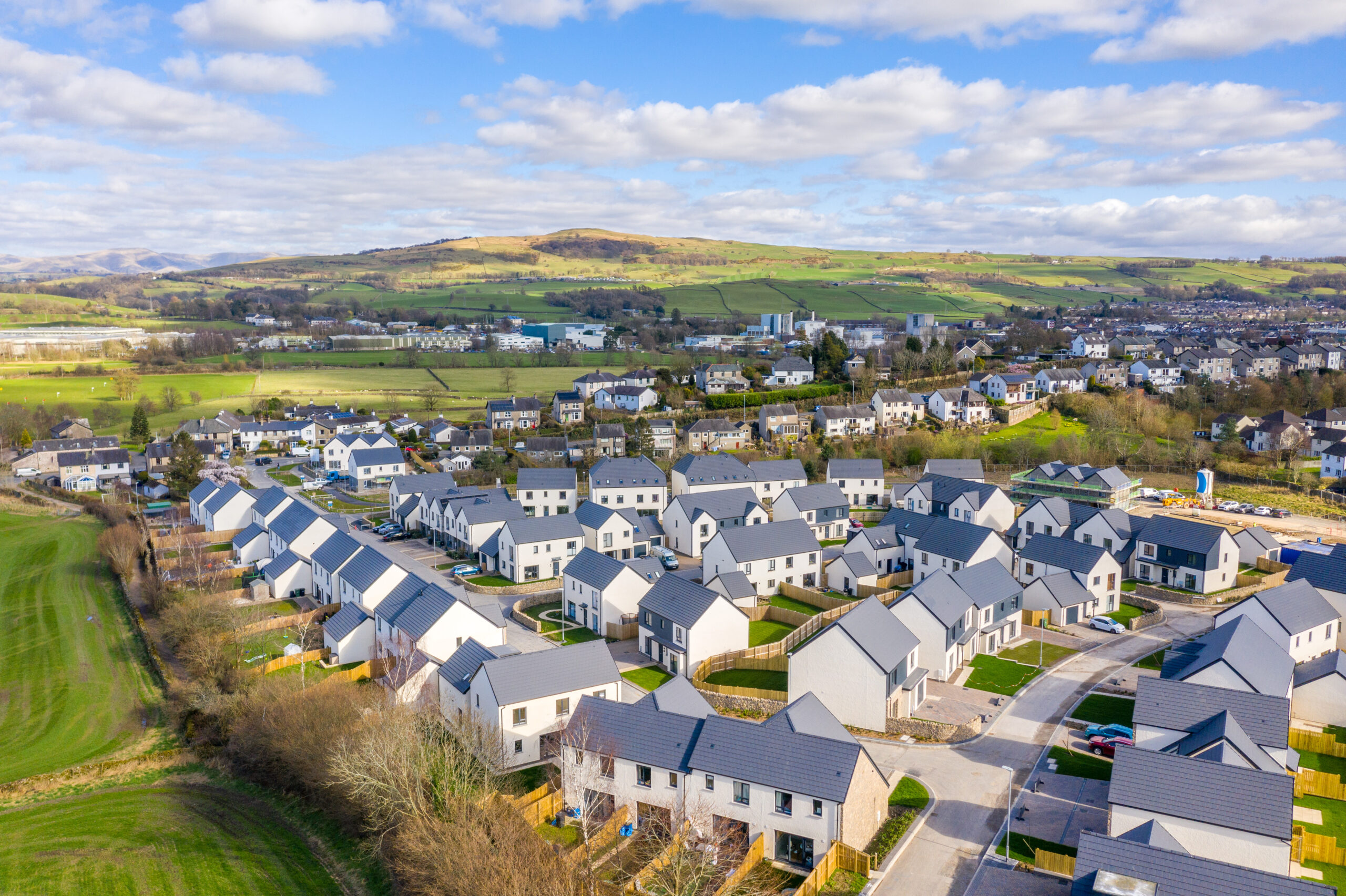 Street scenes at Meadow Rigg new build development in Kendal