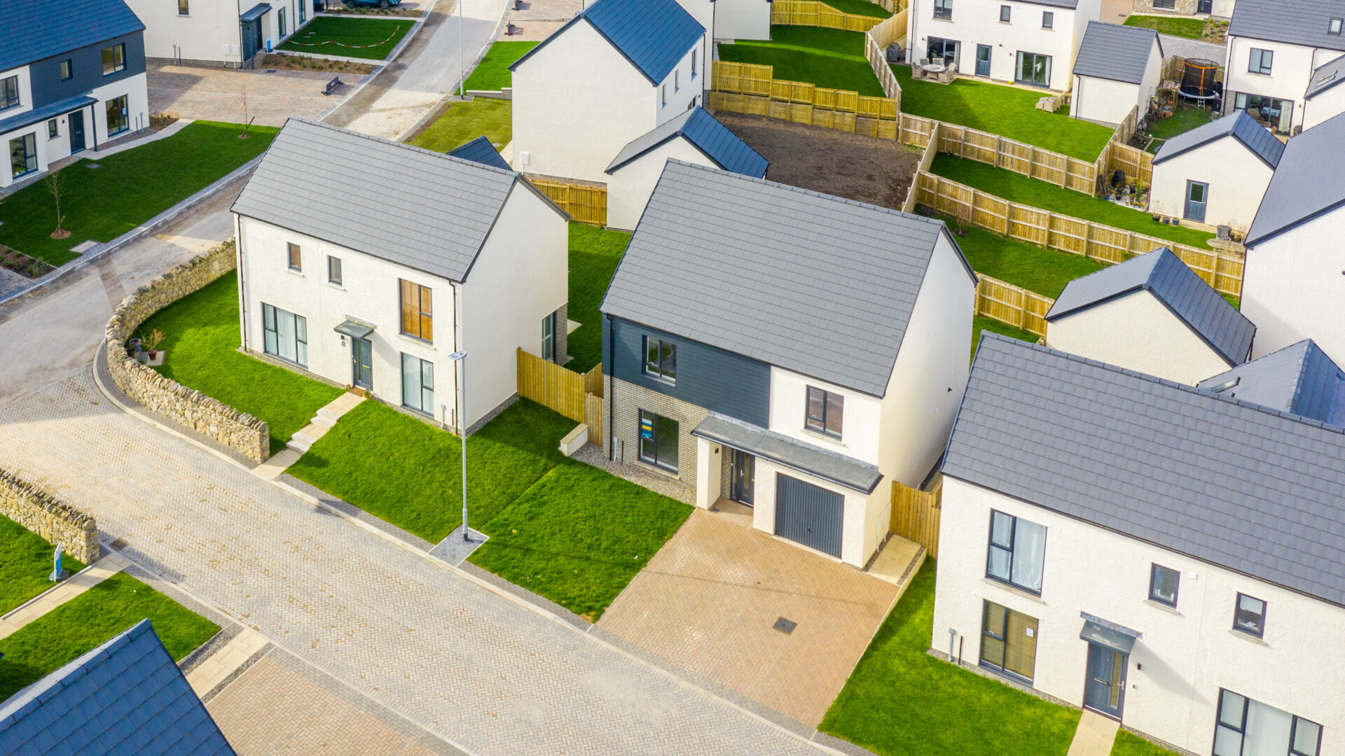 Street scenes at Meadow Rigg new build development in Kendal
