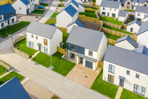 Street scenes at Meadow Rigg new build development in Kendal