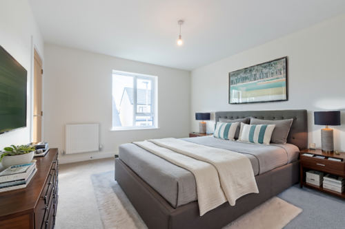The bedroom in the 3-bedroom Sedgwick at Meadow Rigg in Kendal