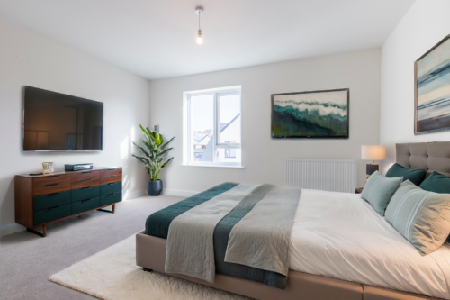 The bedroom in the 3-bedroom Sedgwick at Meadow Rigg in Kendal