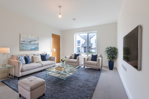 The spacious lounge in the 3-bedroom Sedgwick at Meadow Rigg in Kendal
