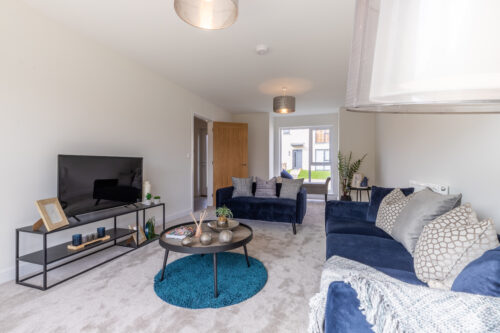The lounge in The 3-bedroom Sedgwick at Meadow Rigg in Kendal - Genesis Homes