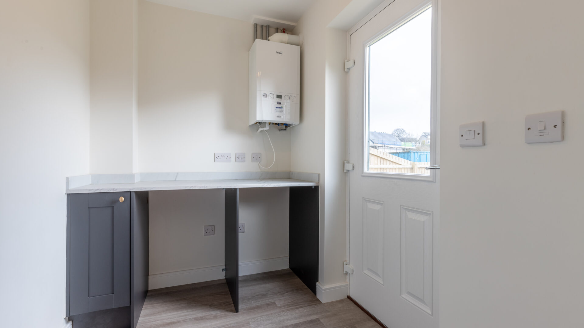 The utility room in the 3-bedroom Sedgwick at Meadow Rigg in Kendal - Genesis Homes