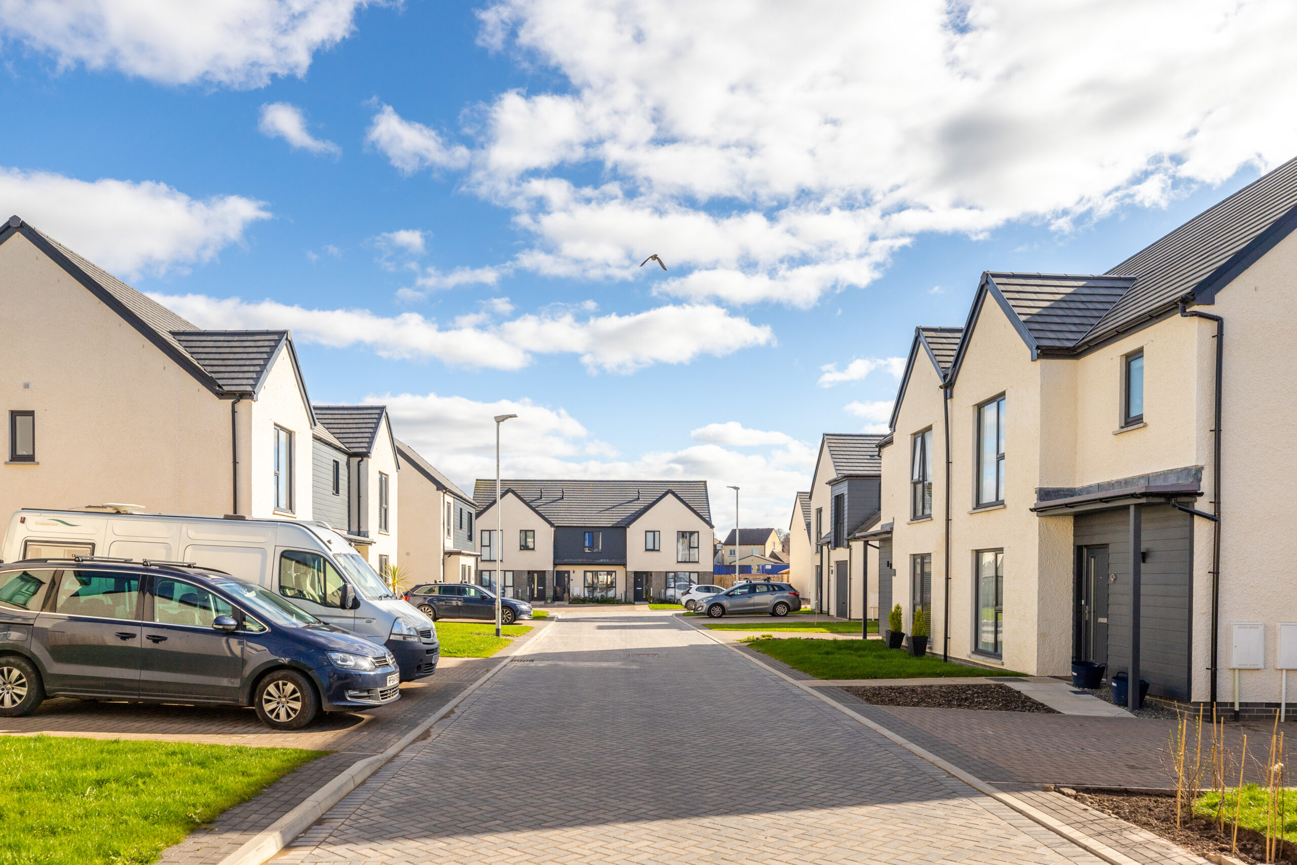 Street scenes at Meadow Rigg new build development in Kendal