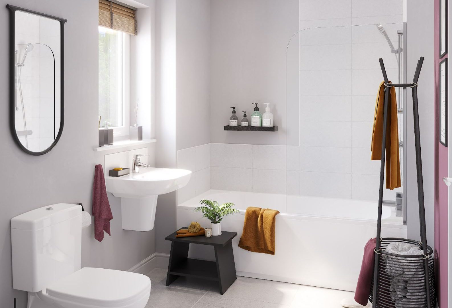 The main bathroom in the 3-bedroom semi-detached Endmoor house type