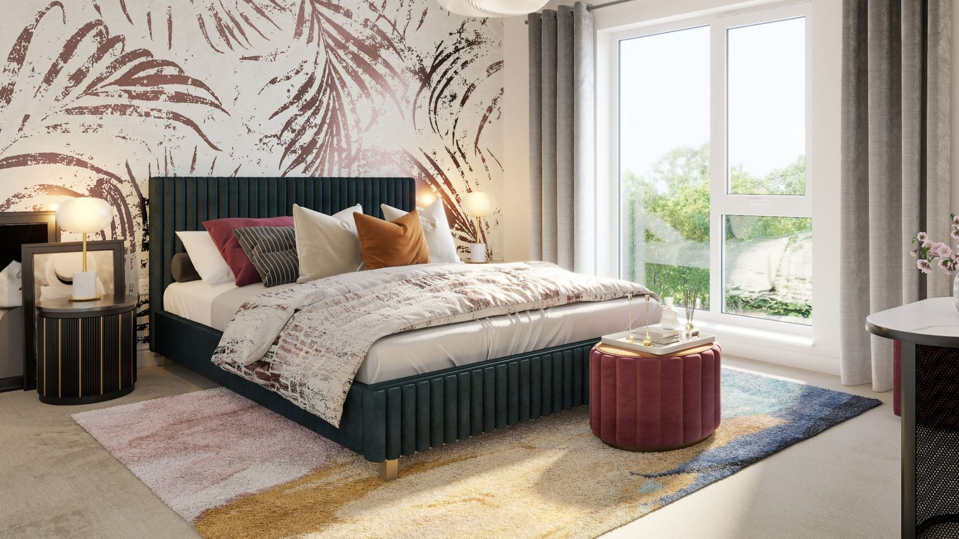 The main bedroom in the 3-bedroom semi-detached Endmoor house type