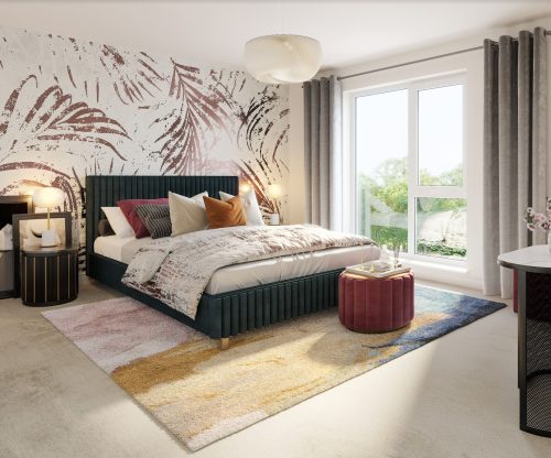 The main bedroom in the 3-bedroom semi-detached Endmoor house type