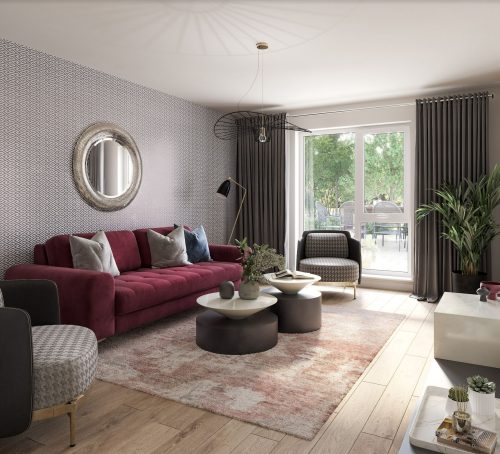 The spacious lounge in the 3-bedroom semi-detached Endmoor house type