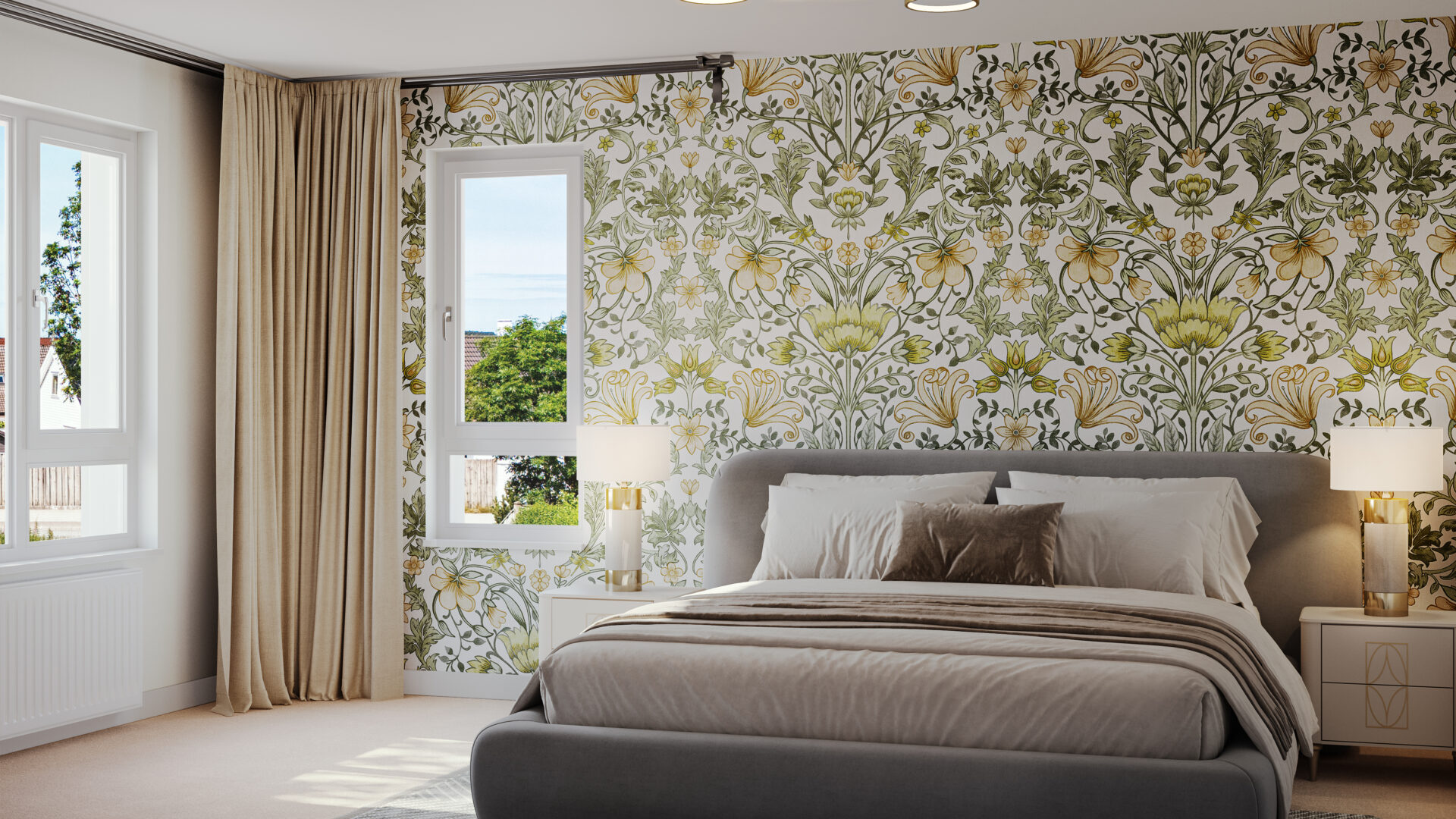 CGI image of the bedroom in The Dalton housetype at Lunesdale Rise, Kirkby Lonsdale - Genesis Homes