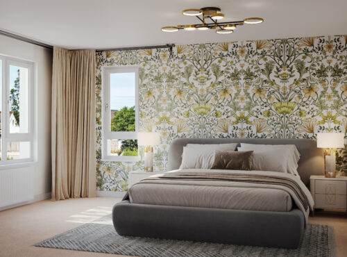 CGI image of the bedroom in The Dalton housetype at Lunesdale Rise, Kirkby Lonsdale - Genesis Homes