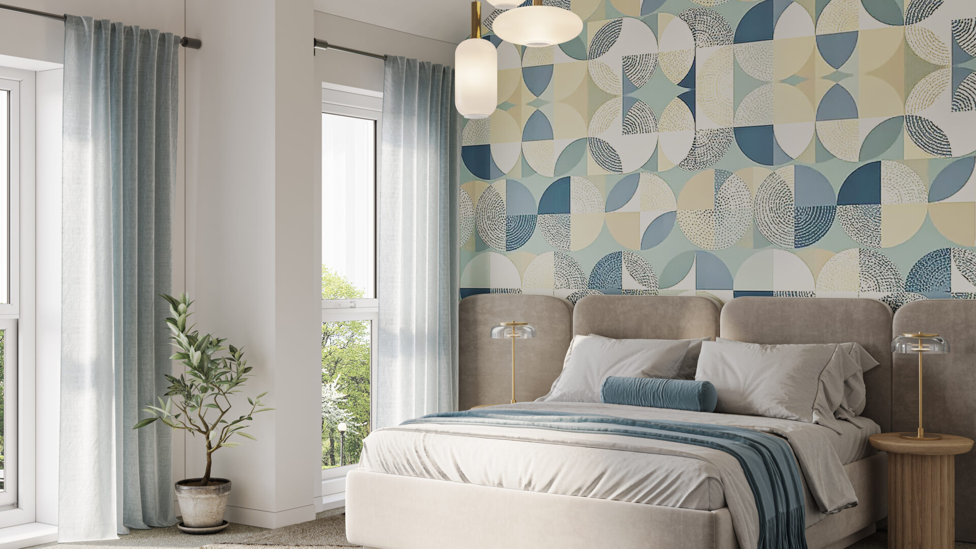 CGI image of the bedroom in The Millfield house type at Lunesdale Rise, Kirkby Lonsdale - Genesis Homes