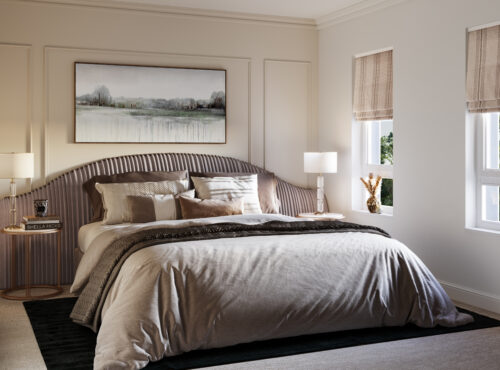 CGI image of the bedroom in The Middleton house type at Lunesdale Rise in Kirkby Lonsdale - Genesis Homes