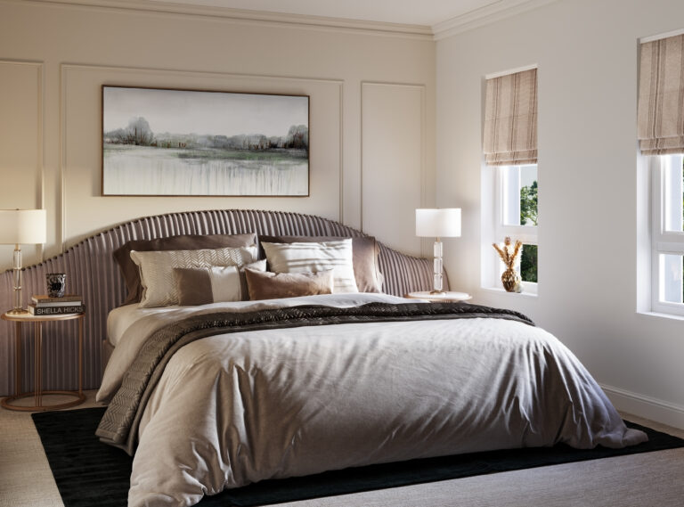 CGI image of the bedroom in The Middleton house type at Lunesdale Rise in Kirkby Lonsdale - Genesis Homes