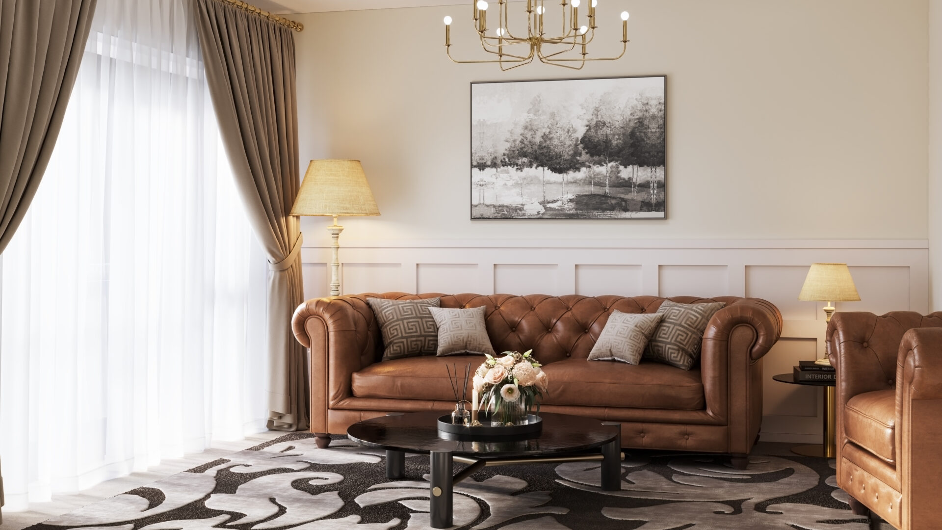 CGI image of the lounge in The Middleton house type at Lunesdale Rise in Kirkby Lonsdale - Genesis Homes