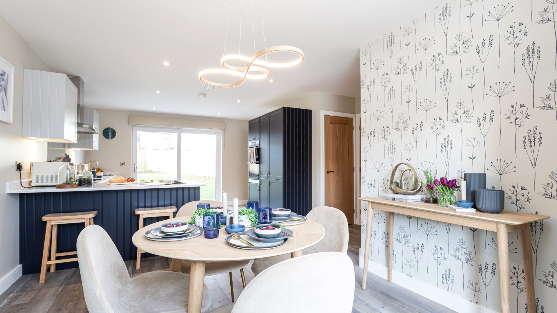 The Leasgill house type kitchen and dining area