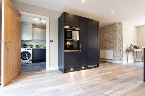 The Leasgill house type kitchen and dining area with utility room