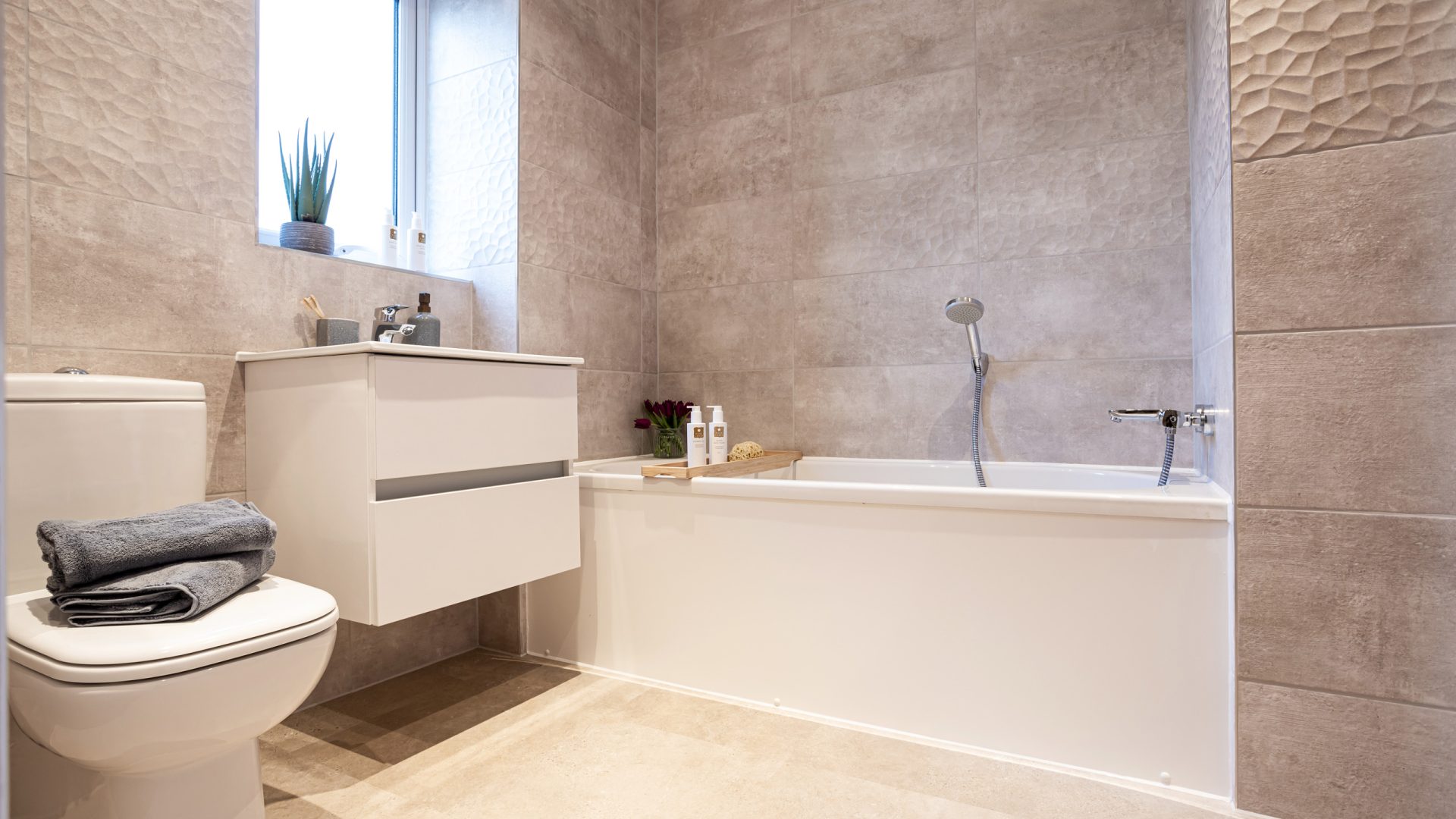 The luxurious bathroom in The Leasgill house type